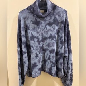 American Eagle Tie Dye Turtleneck Cropped Sweatshirt Sz‎ M